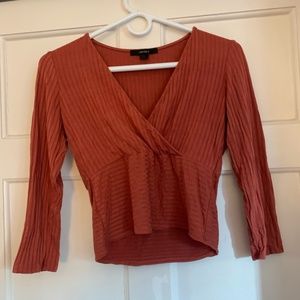 Forever 21 orange peplum top